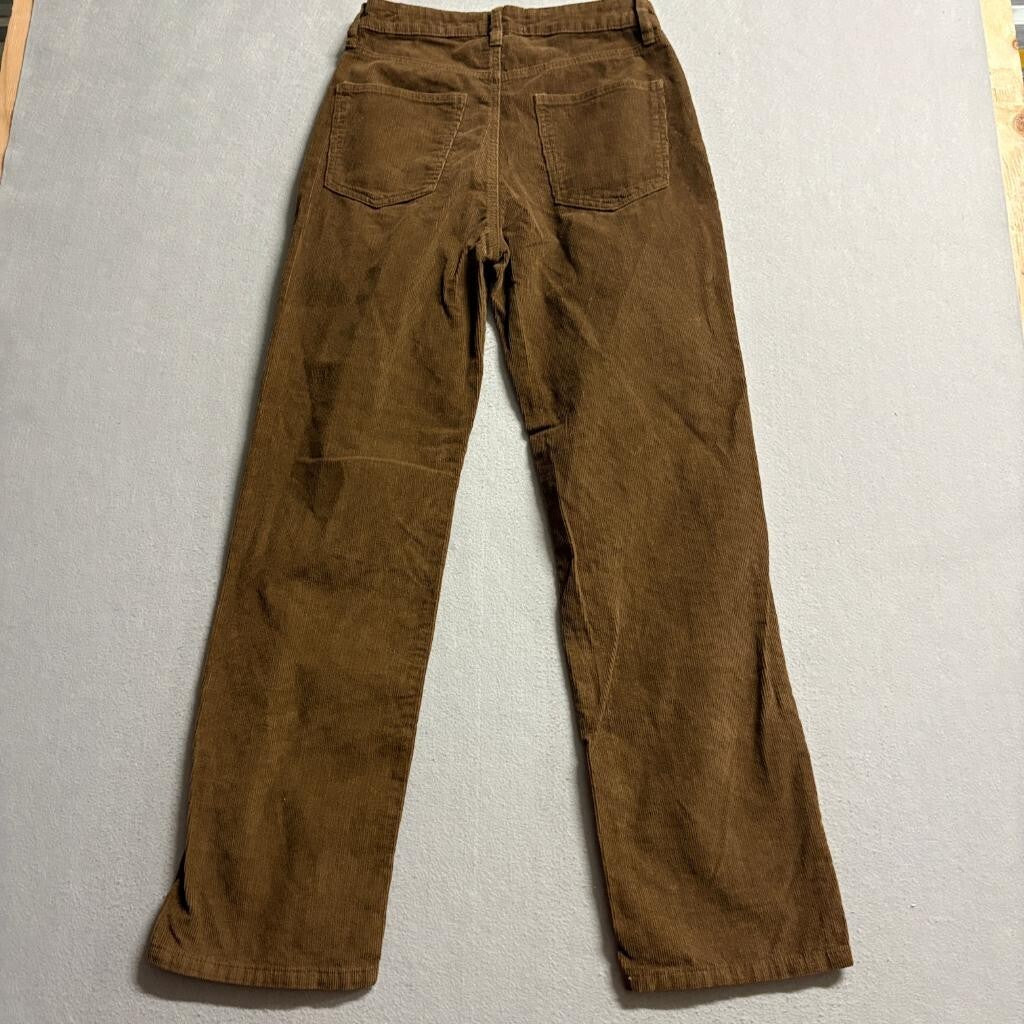 Cotton On Cord Straight Jean Womens Size 6 Brown Corduroy Pants High Rise