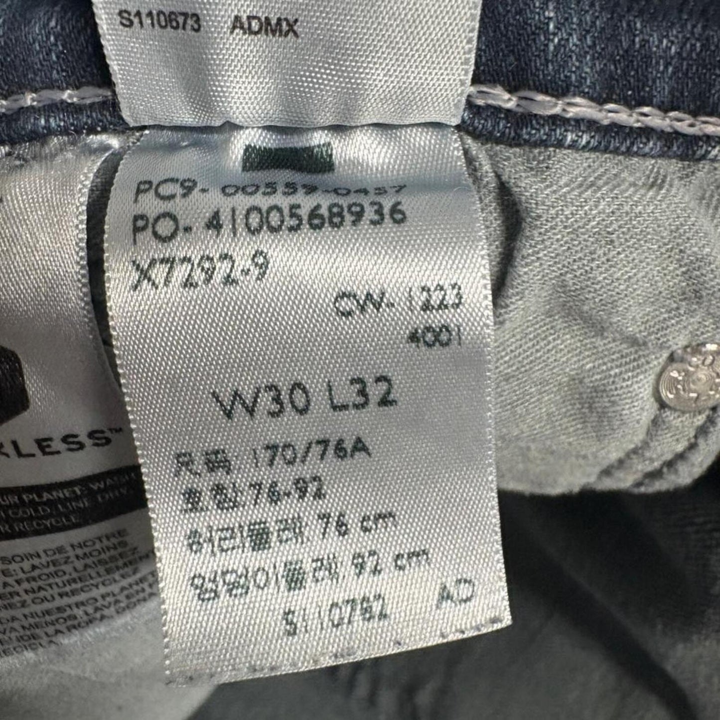 Levi's 559 Relaxed Straight Jeans Mens 30x32 Blue Denim WaterLess
