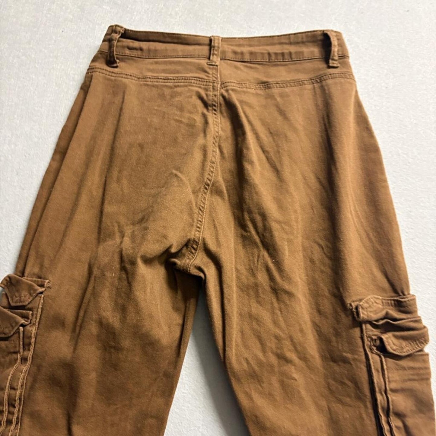 American Bazi Womens Cargo Jogger Pants Size S Brown High Rise Utility Stretch