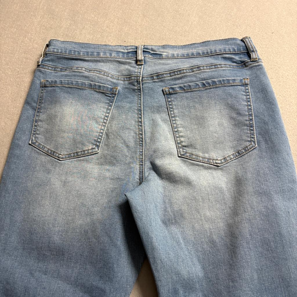 Francescas Harper Heritage High Rise Kick Crop Jeans Womens 29 Blue Denim Raw