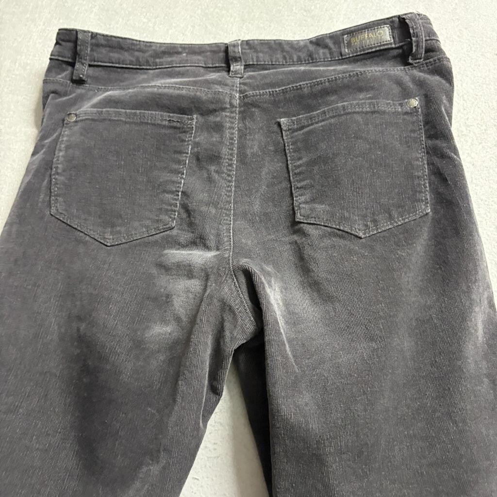 Buffalo David Bitton Corduroy Pants Womens 10/30 Gray Stretch Skinny Leg
