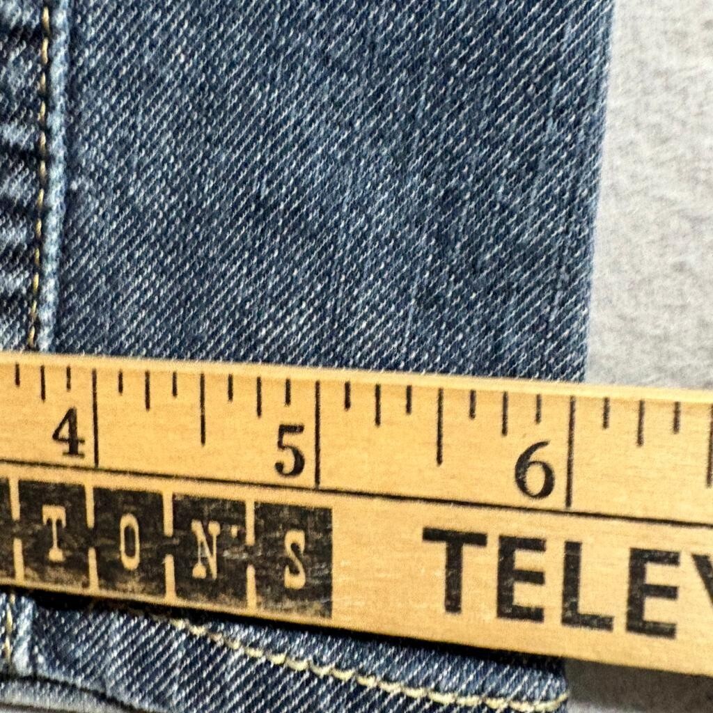 Machine Nouvelle Mode Jeans Womens Size 7 Blue Denim Straight Leg Embroidered