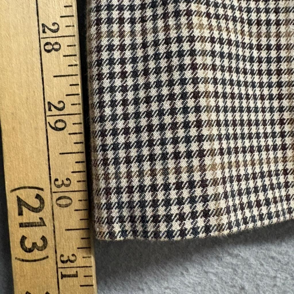 Banana Republic Houndstooth Flare Pants Womens Size 4 Brown Plaid Stretch