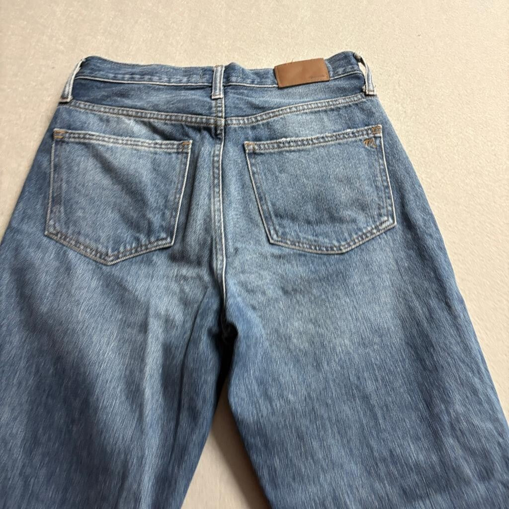 Madewell The Momjean High Rise Denim Jeans Womens Size 27 Medium Wash 100%