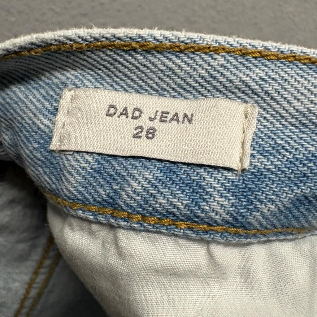 PacSun Dad Jean Womens Size 28 Light Wash Distressed Ripped Denim High Rise