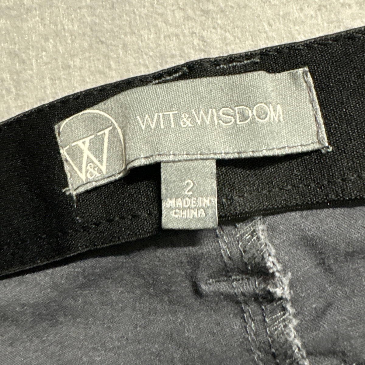 Wit & Wisdom Ab-solution Skinny Pants Womens Size 2 Gray Stretch Ankle Vent