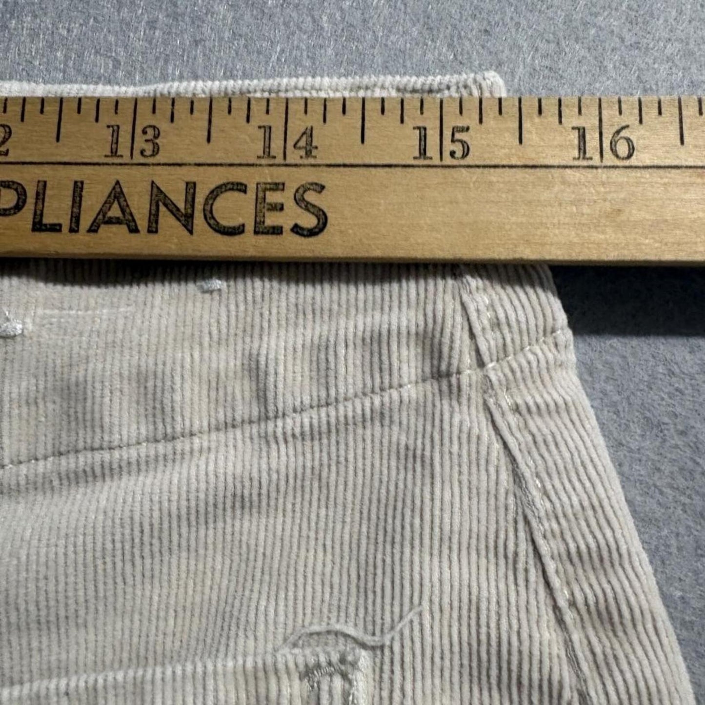 d.jeans Womens Corduroy Pants Size 10 Beige Bootcut Stretch Cord Utility Pockets