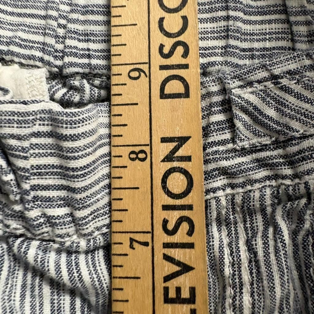 Gap Womens XS Blue White Striped 100% Linen Pull On Beach Pants Casual