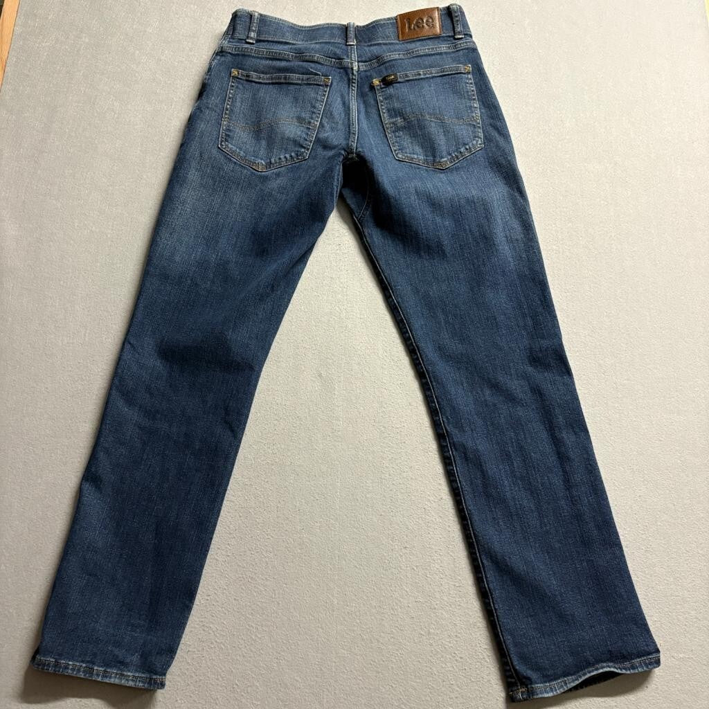 Lee Motion Stretch Mens Jeans Size 30x30 Blue Denim Straight Leg