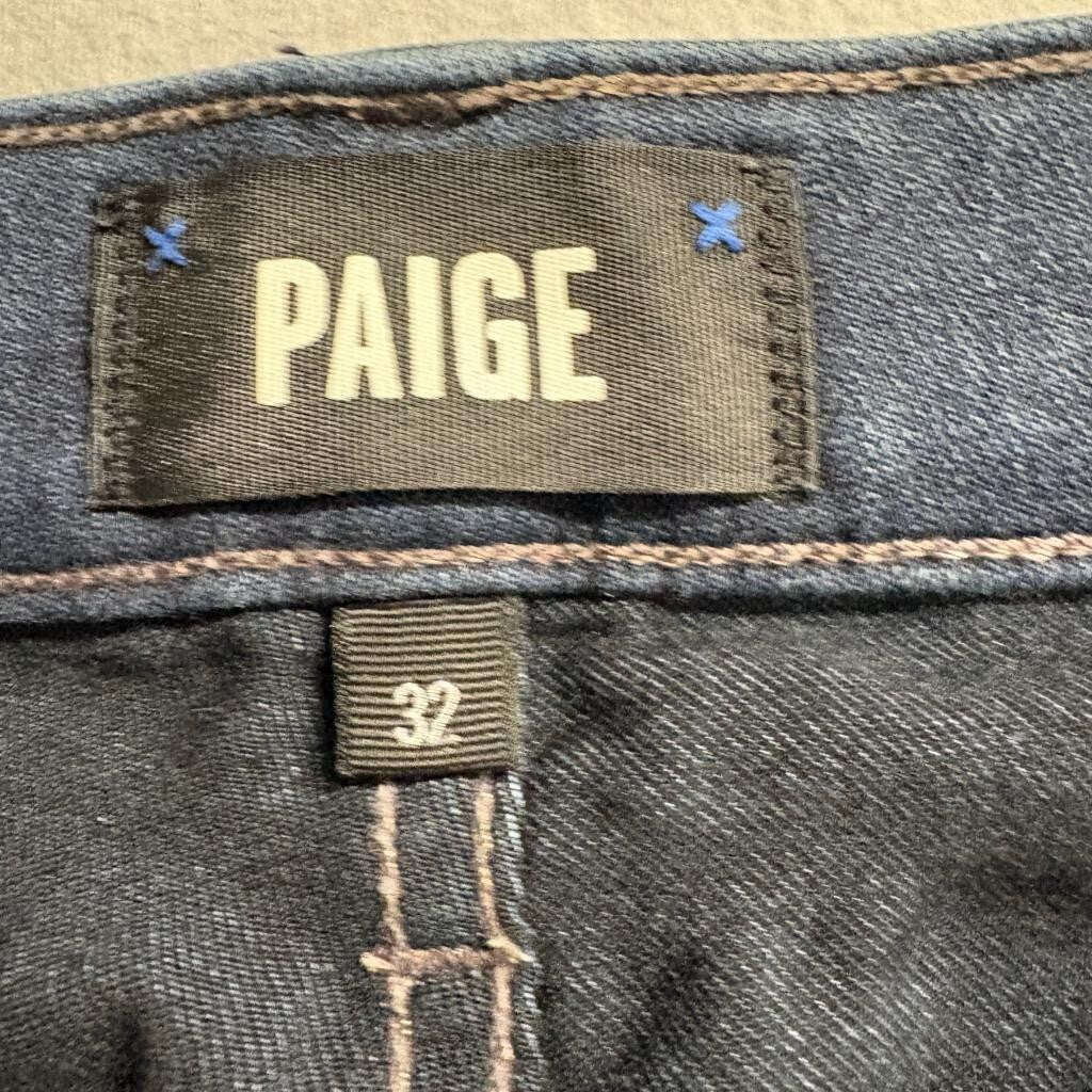 Paige Lennox Slim Fit Jeans Mens 32 Blue Stretch Denim Rayon Blend