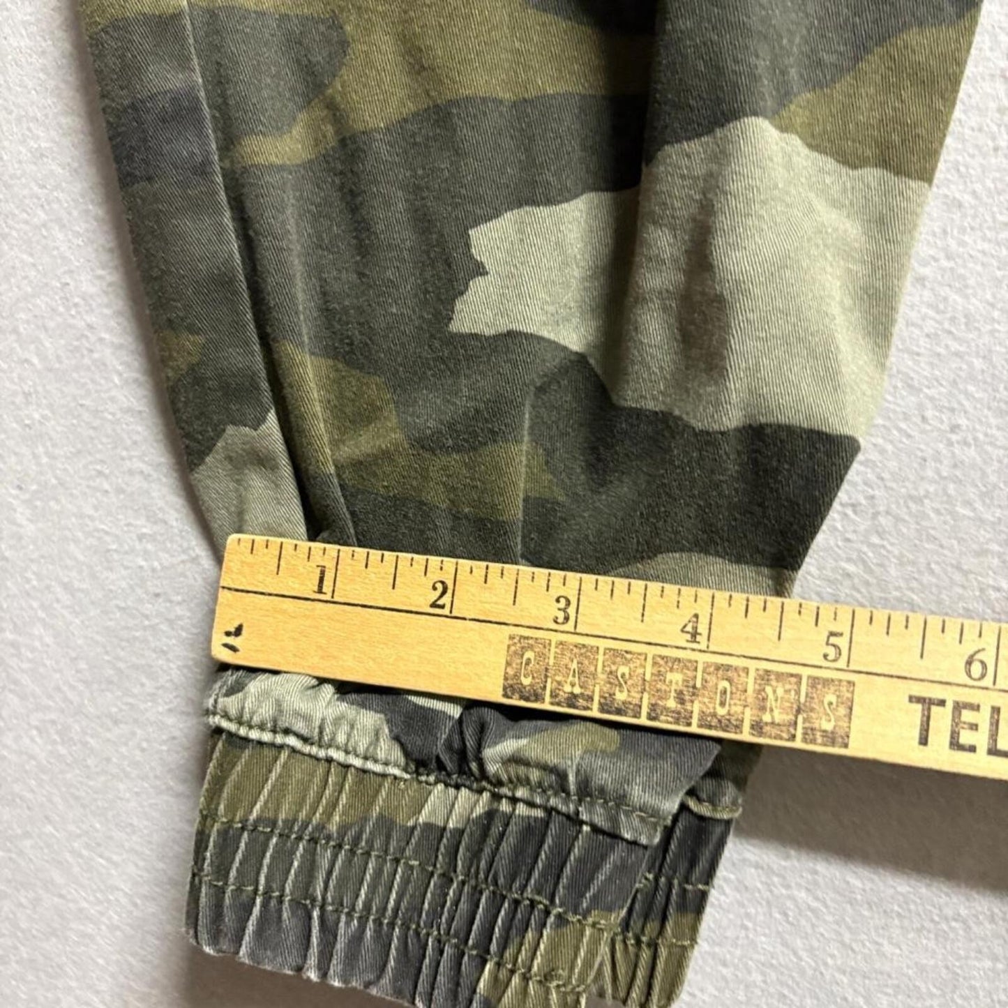 Ecko Unltd Mens Large Camo Jogger Pants Green Camouflage Elastic Waist Cotton