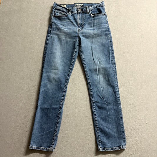 Levi's Premium 724 High Rise Straight Jeans Womens Size 29 Medium Wash Denim