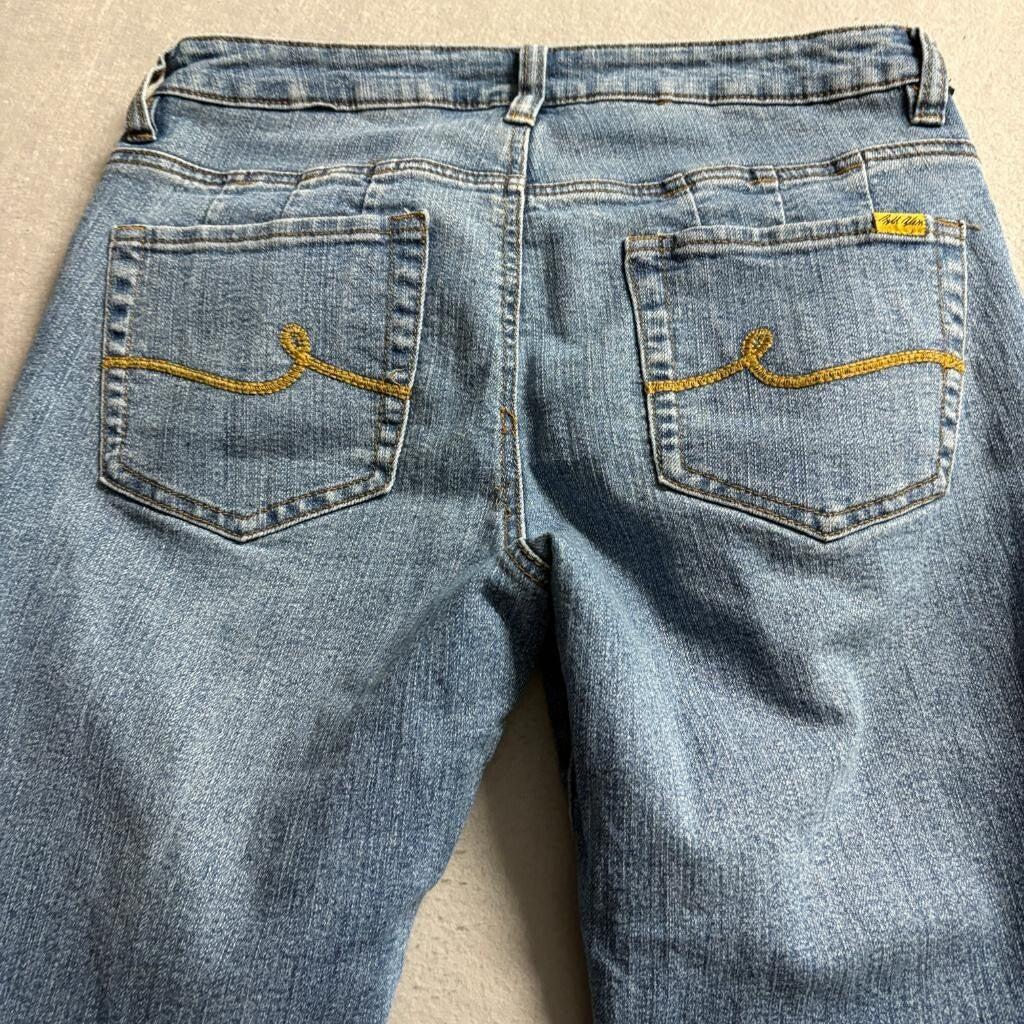Bill Blass Jeans Womens 6P Blue Denim Stretch Bootcut Mid Rise Pants