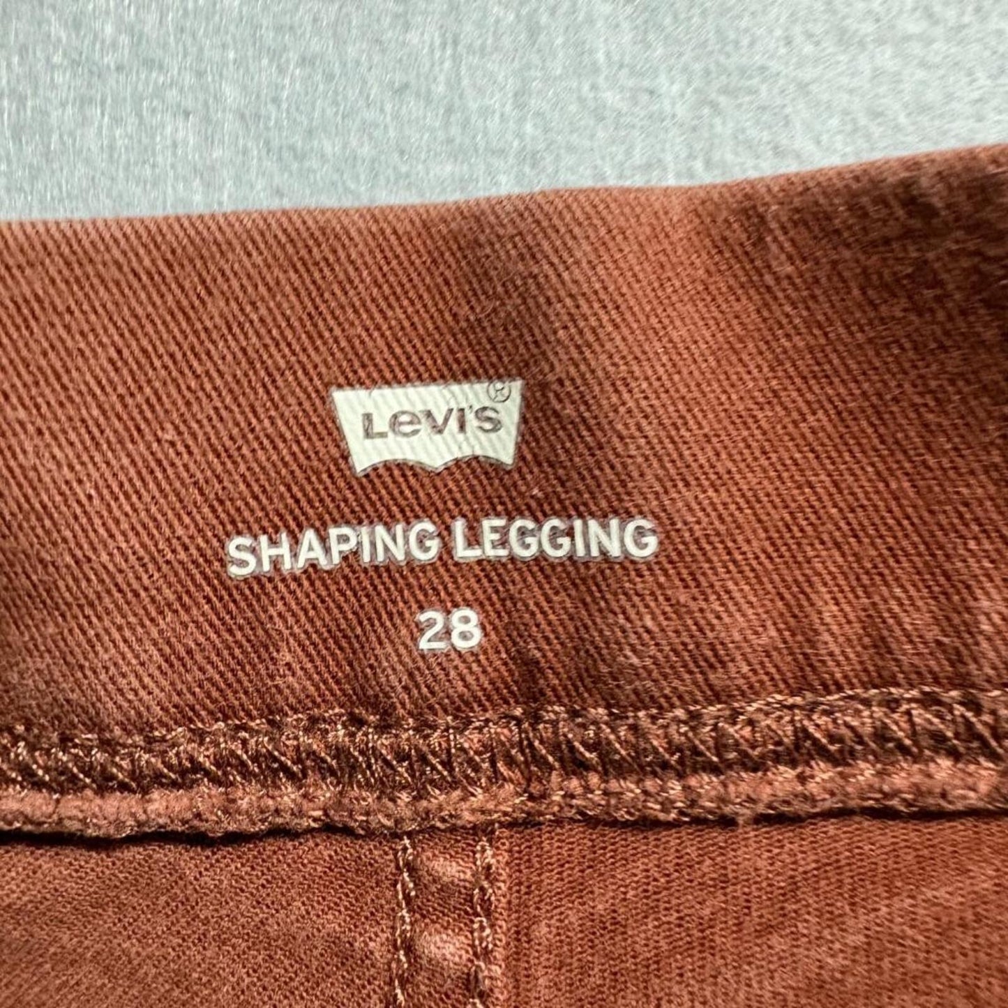 Levi's Shaping Legging Womens Size 28 Rust Brown Pull On Stretch Skinny Jeans