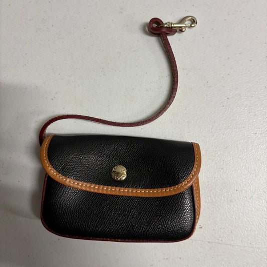 Dooney & Bourke Vintage Black Pebbled Leather Pouch Wristlet Key Coin Purse