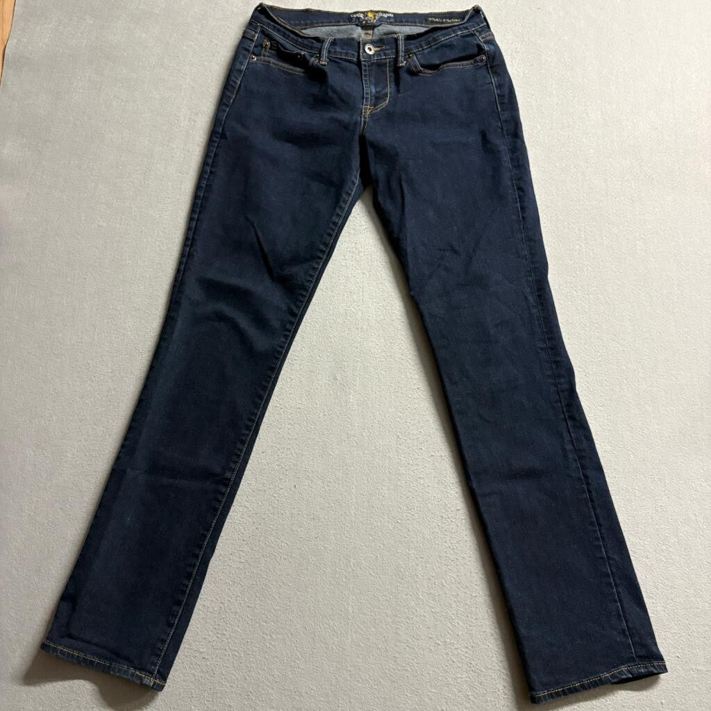 Lucky Brand Sweet N Straight Jeans Womens 4/27 Dark Wash Blue Denim Stretch