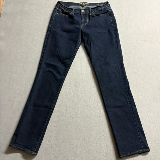Lucky Brand Sweet N Straight Jeans Womens 4/27 Dark Wash Blue Denim Stretch