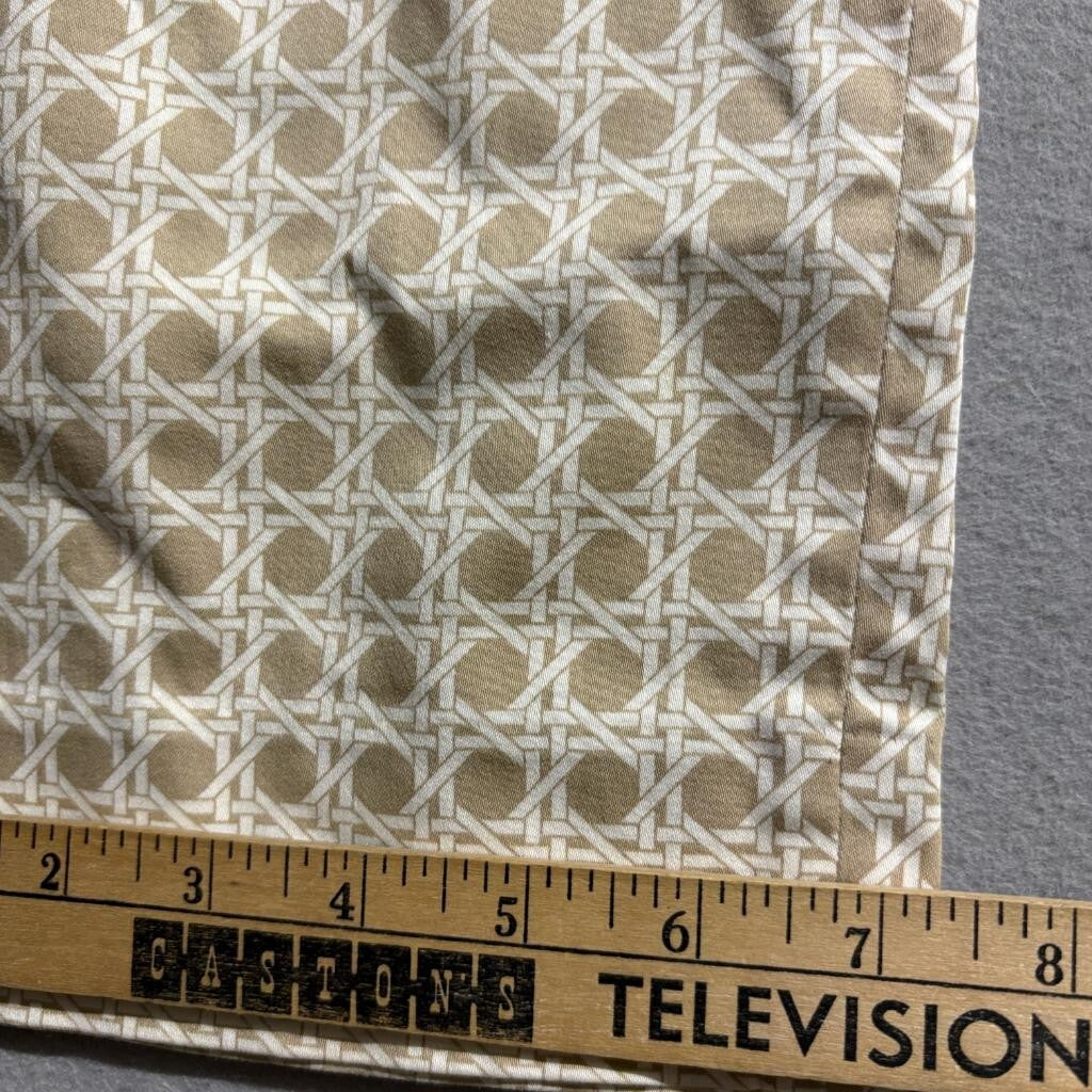 Banana Republic Pants Womens 4 Beige White Cane Print Stretch Cotton Chino