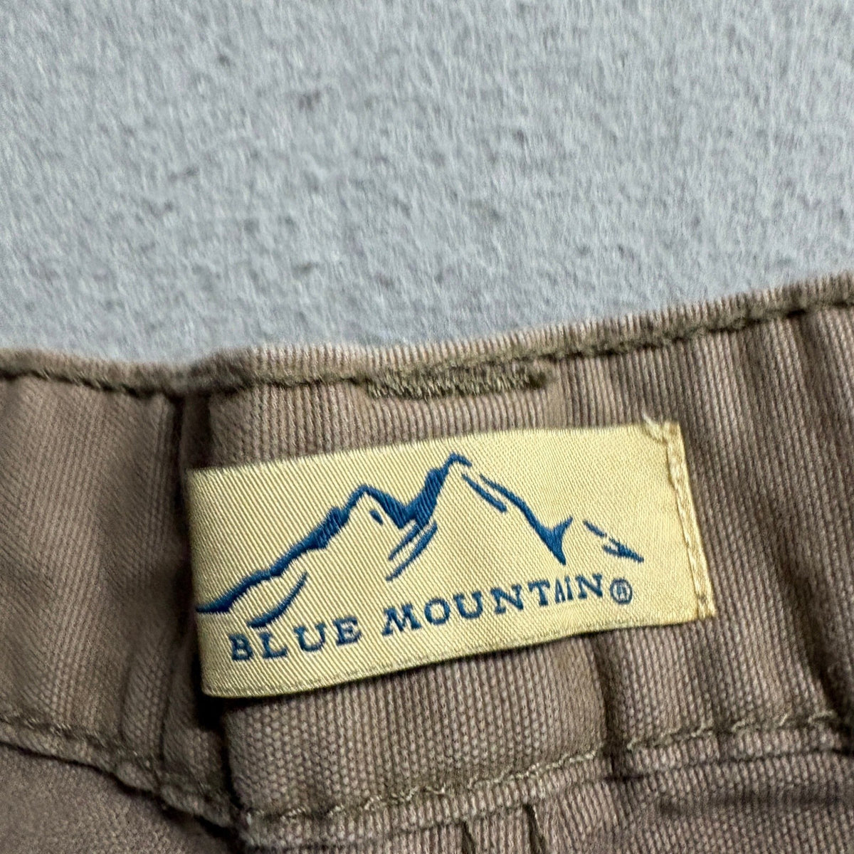 Blue Mountain Mens Work Pants 40x30 Tan Brown Canvas 100% Cotton Five Pocket