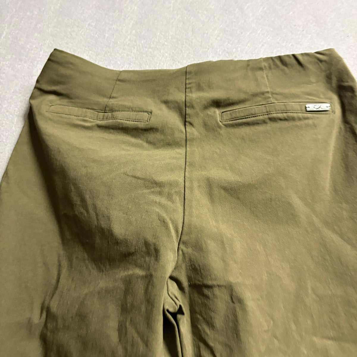 Calvin Klein Womens Pants Size 6 Olive Green Stretch Slim Fit Ankle Dress