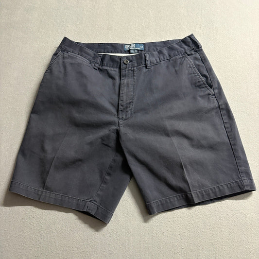Polo Ralph Lauren Prospect Chino Shorts Mens 36 Gray Cotton Flat Front Casual