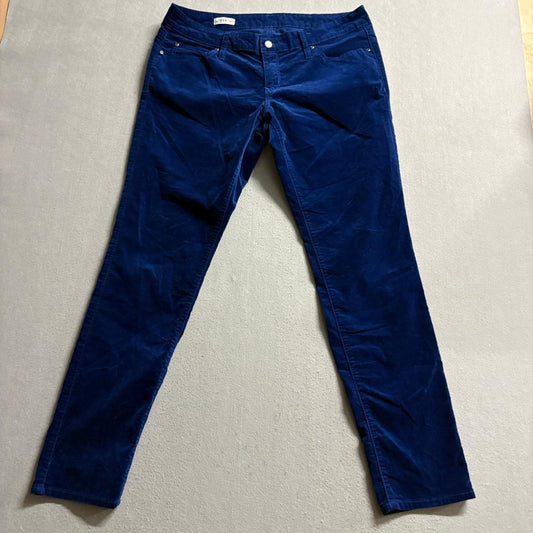 Gap 1969 Always Skinny Corduroy Pants Womens 32/14 Blue Velvet Velvet Soft