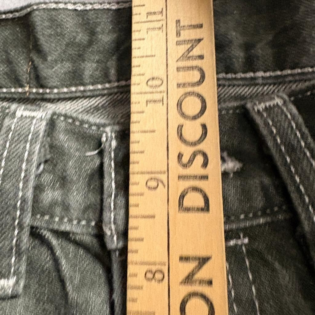 Levis 501 Original Fit Jeans Mens 32x34 Gray Black Denim Button Fly Straight Leg