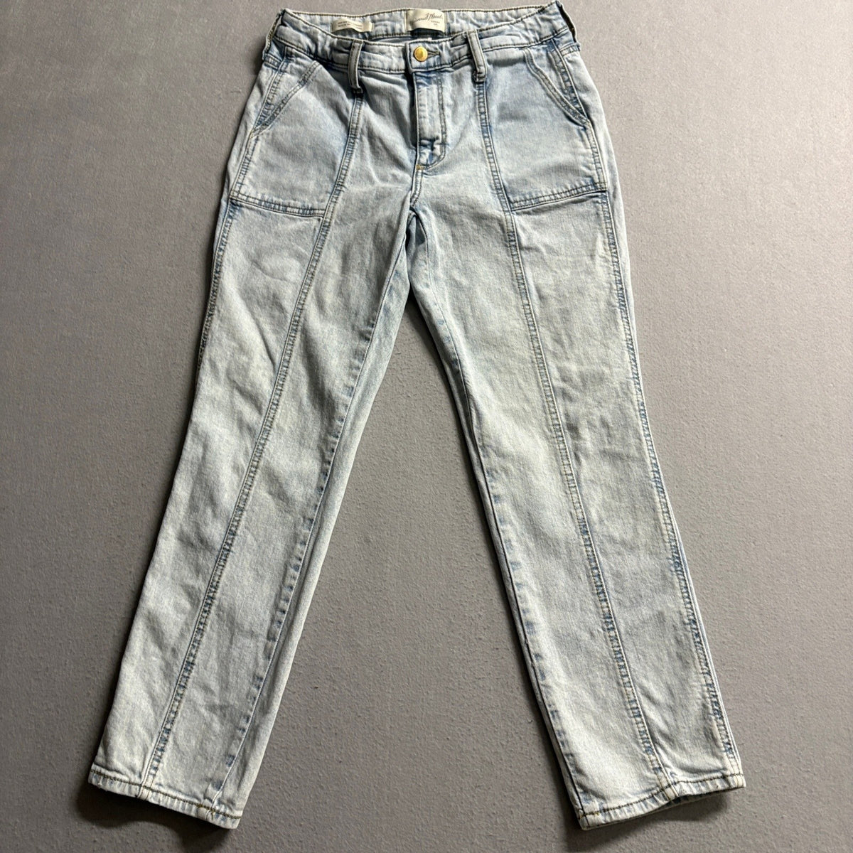 Universal Thread High Rise Slim Straight Jeans Womens 4/27R Light Wash Utility
