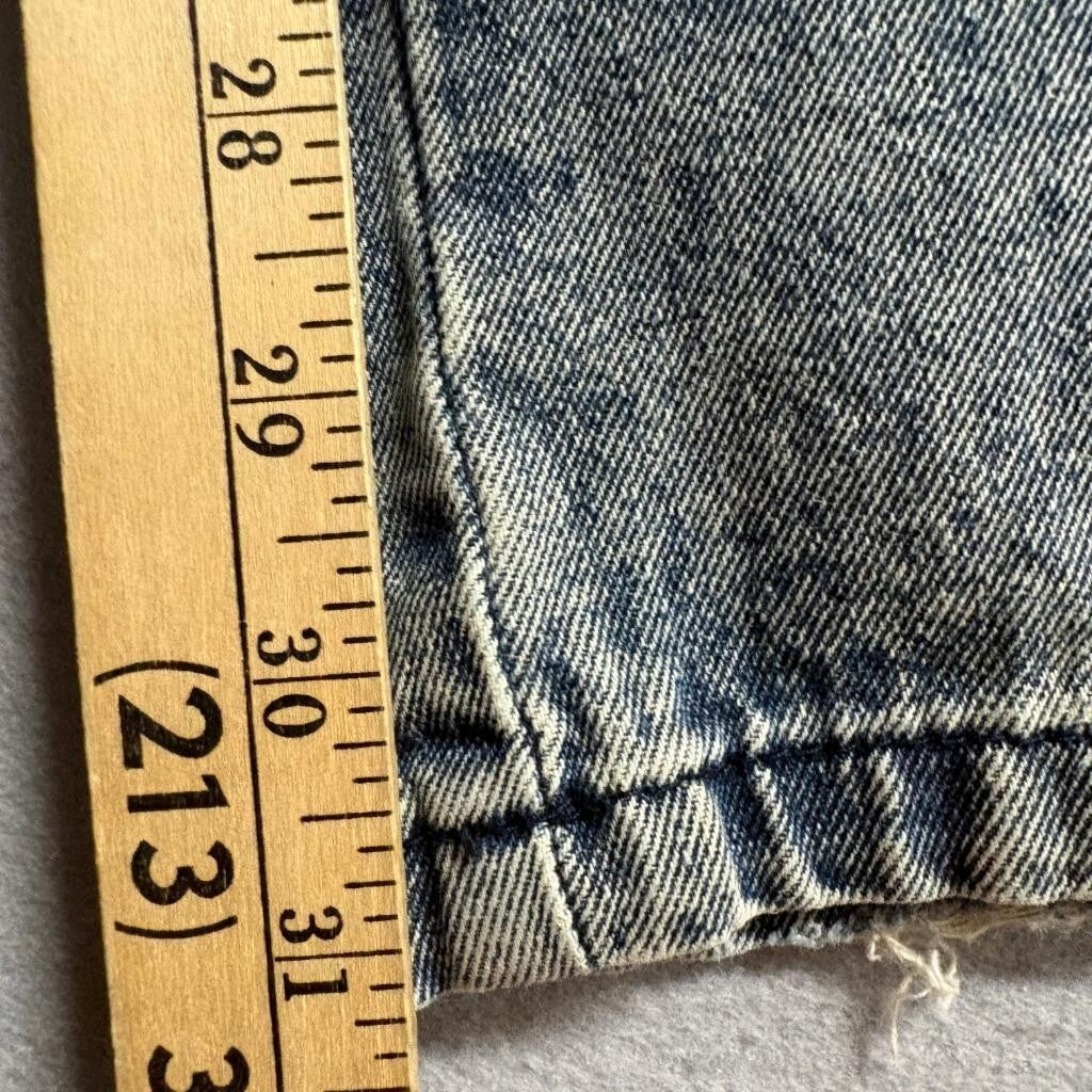Fashion Nova Womens Wide Leg Jeans Size 3 Blue Acid Wash Seamed Panel Denim