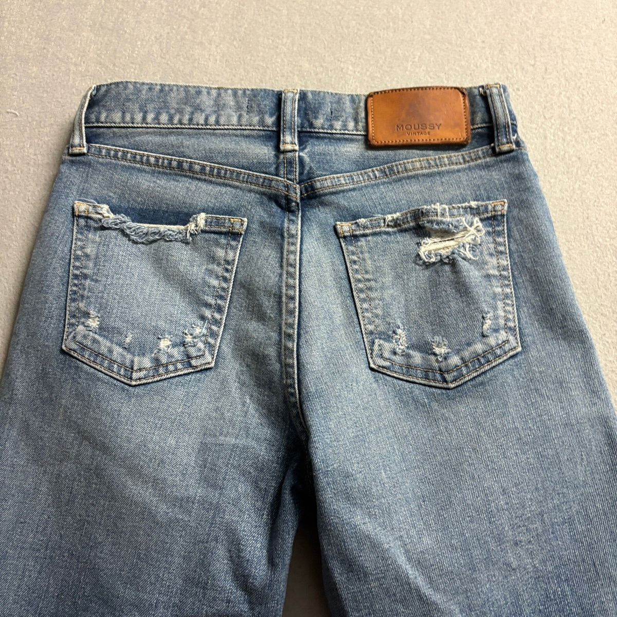 Moussy Vintage Barneys New York Jeans Womens 25 Distressed Blue Denim Japan Made