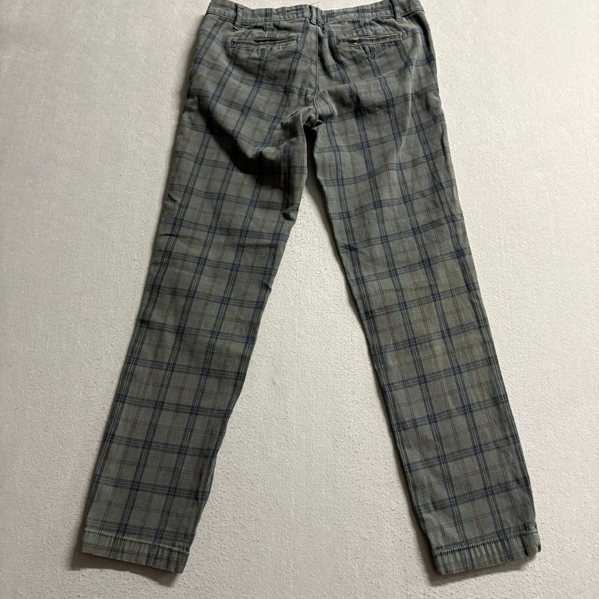 Pilcro and the Letterpress Plaid Pants Size 26 Gray Cotton Stretch Chino Cords