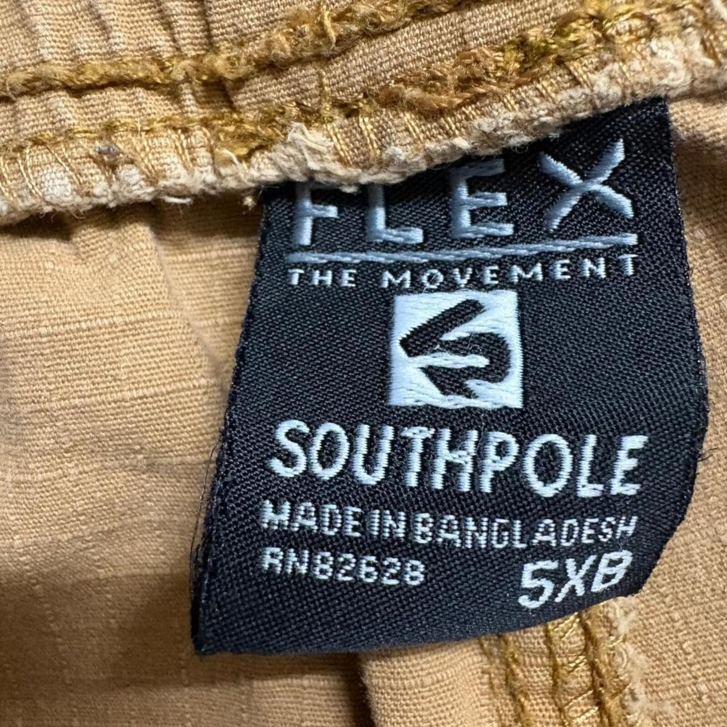Southpole Flex Jogger Pants Mens 5XB Brown Cotton Spandex Cargo Utility Pants
