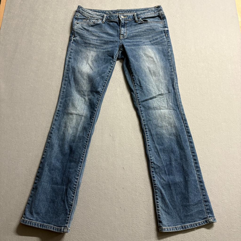 Mossimo Mid Rise Bootcut Jeans Womens Size 8R Blue Denim Stretch