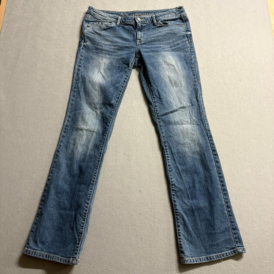 Mossimo Mid Rise Bootcut Jeans Womens Size 8R Blue Denim Stretch