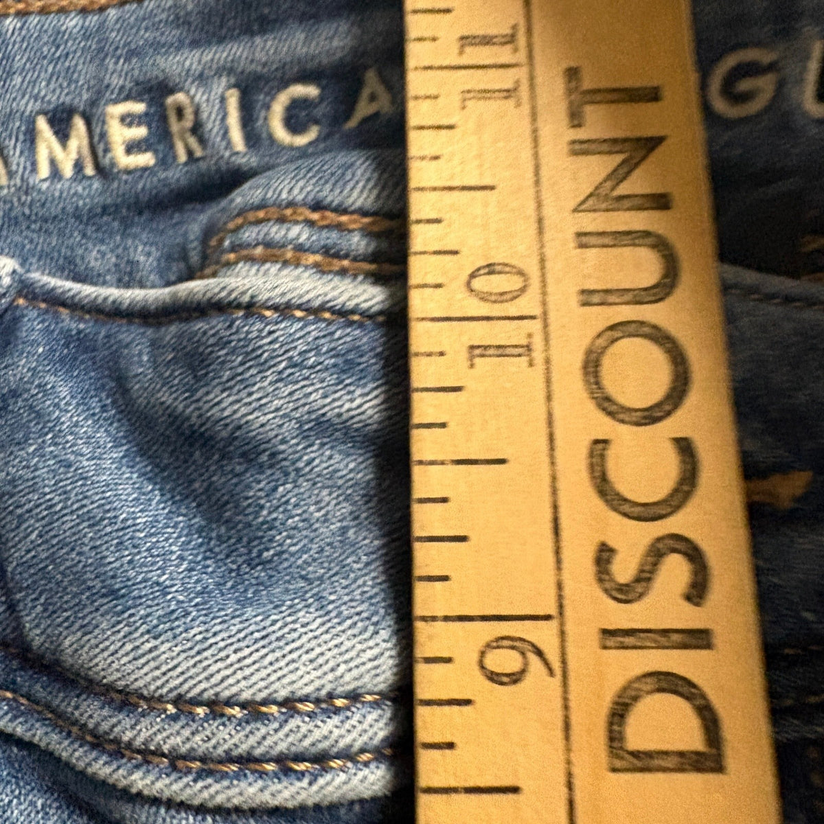 American Eagle Kick Boot Jeans Womens Size 10 Long Next Level Stretch Blue Denim