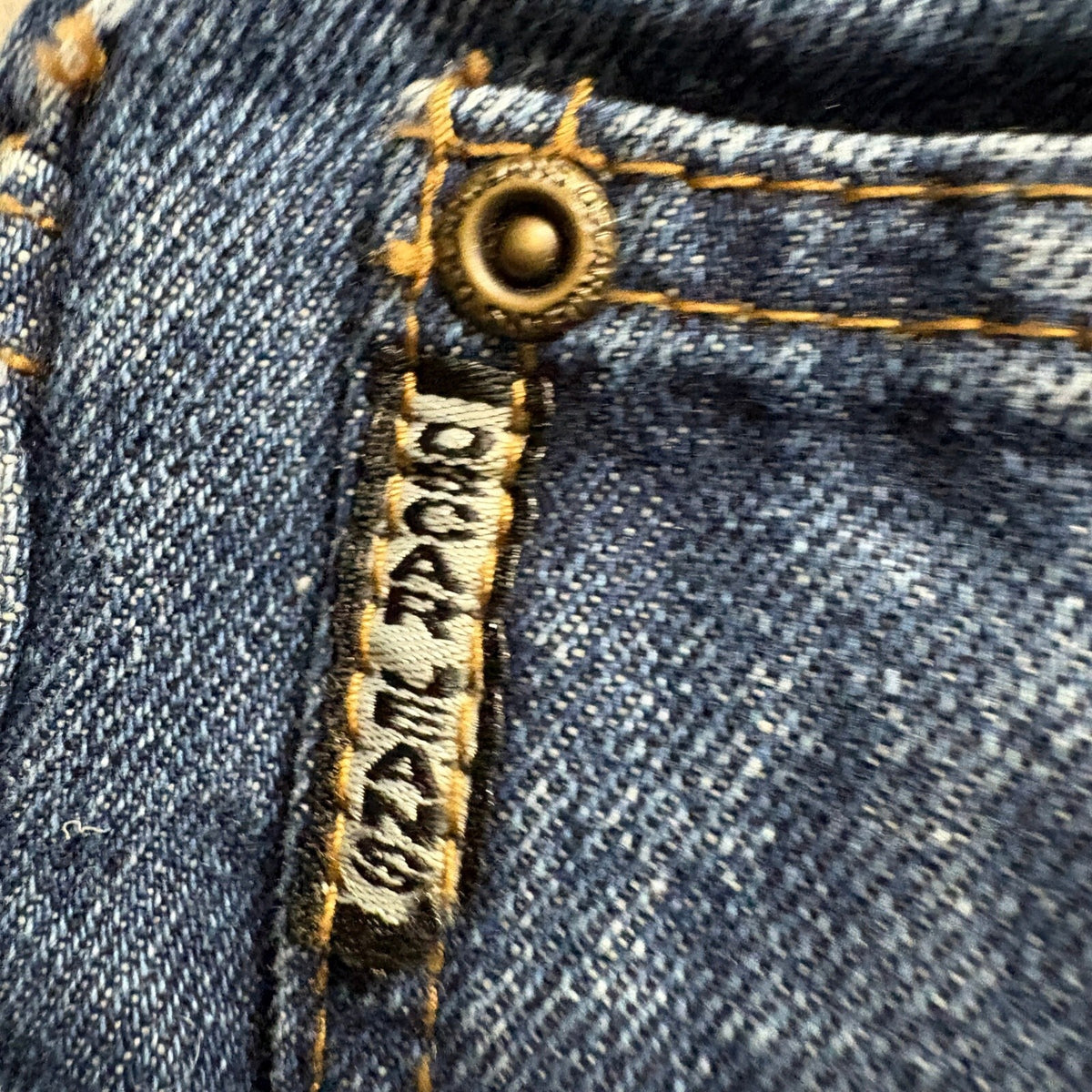 Vintage Oscar Jeans Mens Carpenter Denim Pants 30x30 Blue Workwear Hammer Loop
