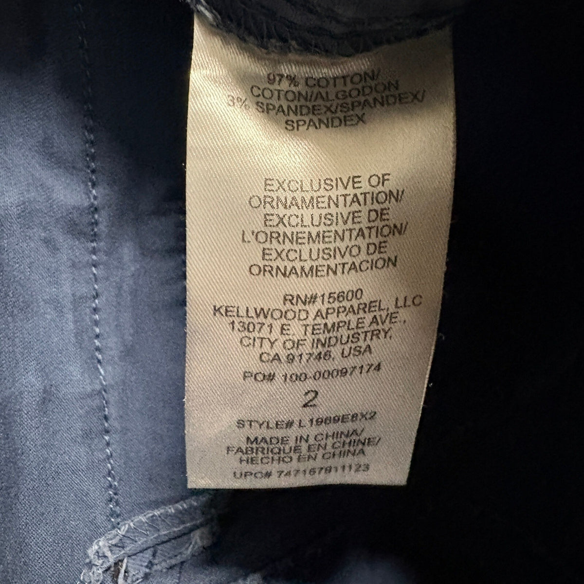 Wit & Wisdom Pants Womens Size 2 Blue Utility Cargo Stretch Skinny Ankle Chino