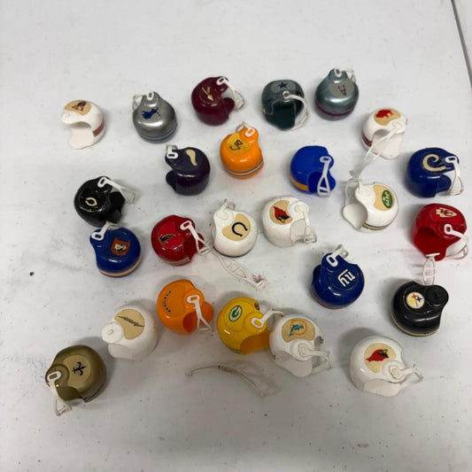 Vintage NFL Gumball Machine Pocket Helmets Lot of 24 Retro Mini Football Toys