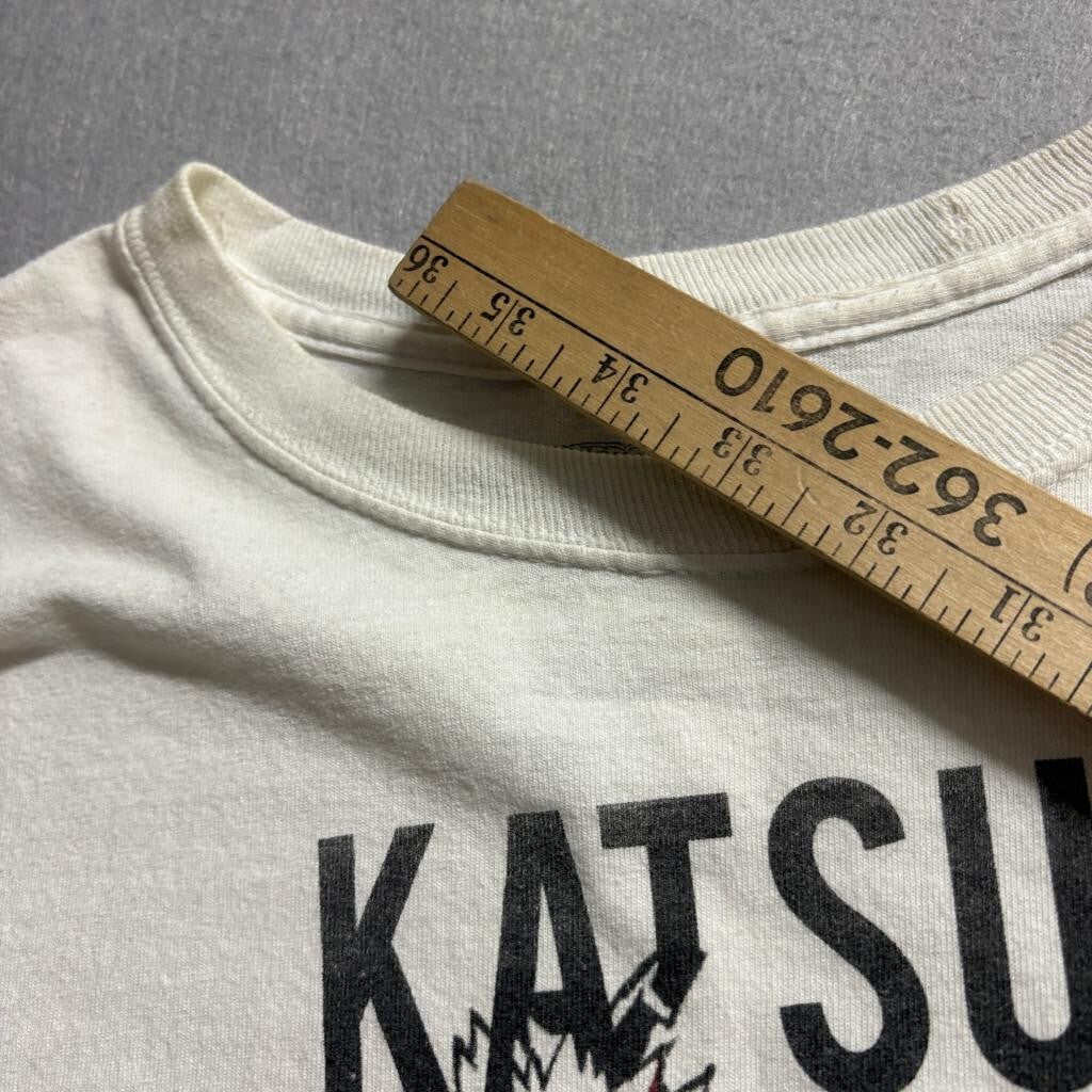 My Hero Academia Katsuki Bakugo Long Sleeve Shirt Mens XL Cream Graphic Tee