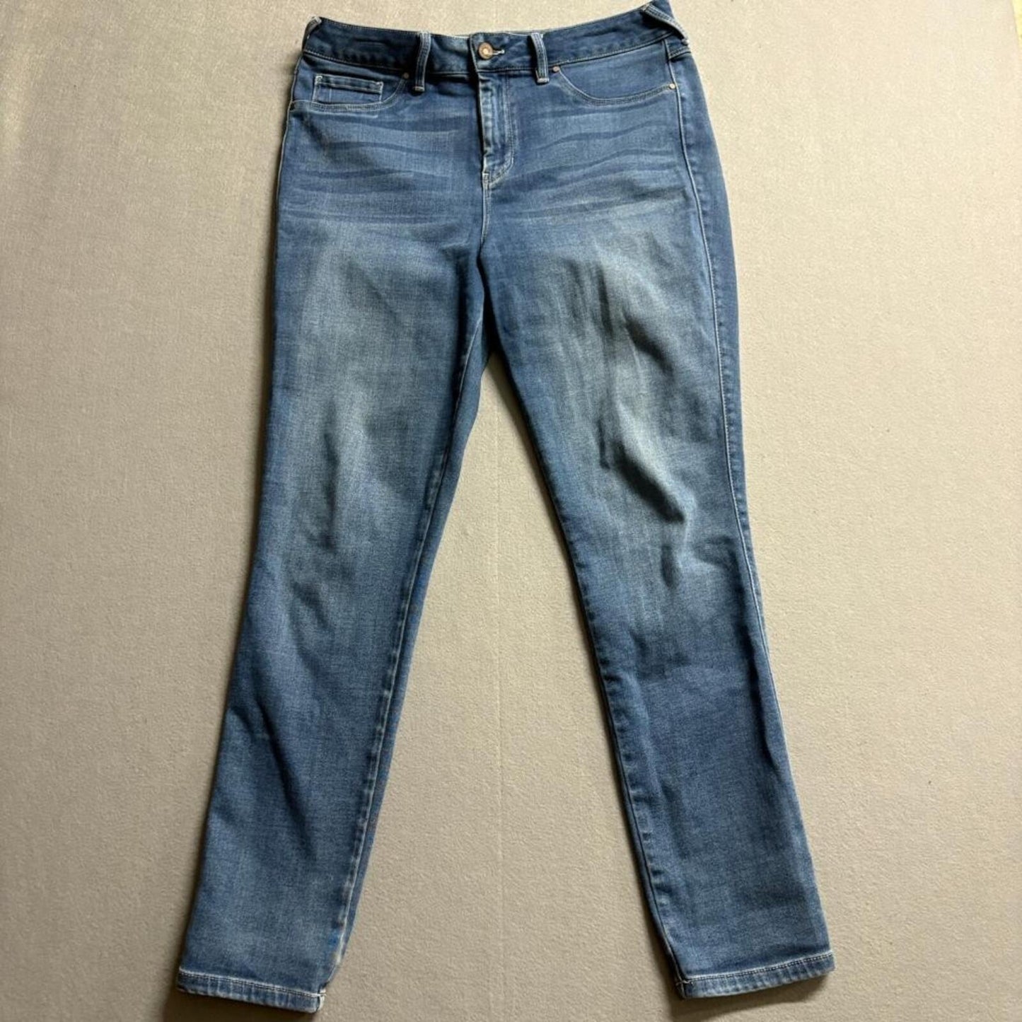 Sound Style Jeans Womens Size 10 Medium Wash Blue Denim Stretch Skinny Pants