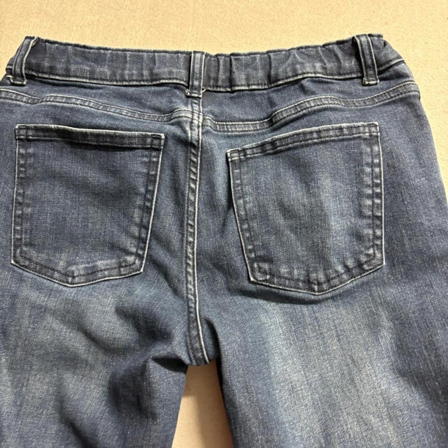 Wonder Nation Boys Jeans Size 16 Blue Denim Straight Leg Stretch Adjustable