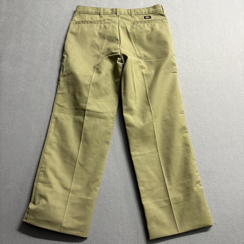 Dickies 874 Work Pants Mens 30x24 Khaki Tan Flat Front Twill Chino Slacks
