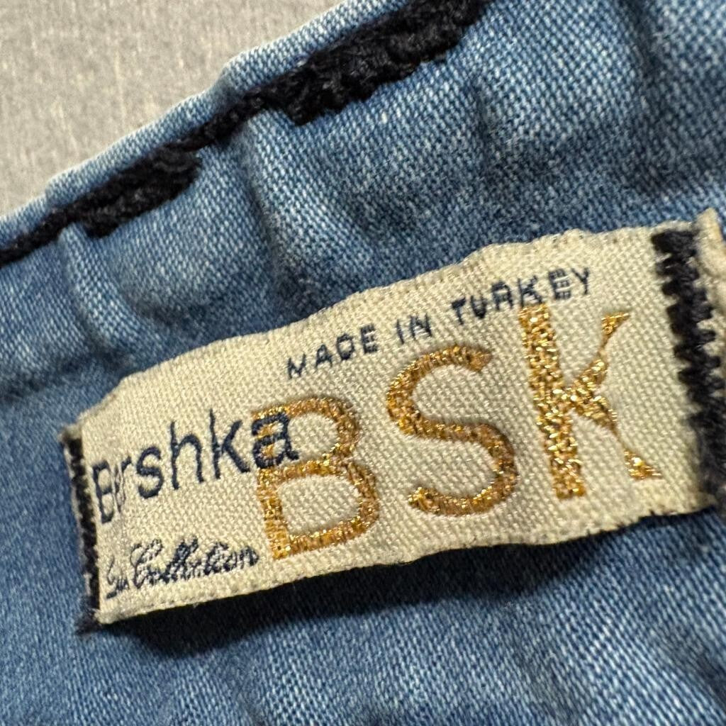 Bershka BSK Denim Collection Skinny Jeans Womens Size 26 Blue Stretch Low Rise
