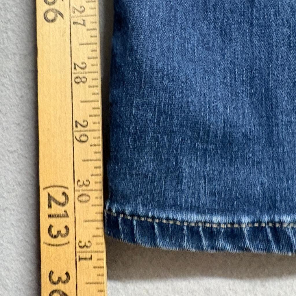 NYDJ Marilyn Straight Jeans Womens 14 Blue Denim Stretch Lift Tuck
