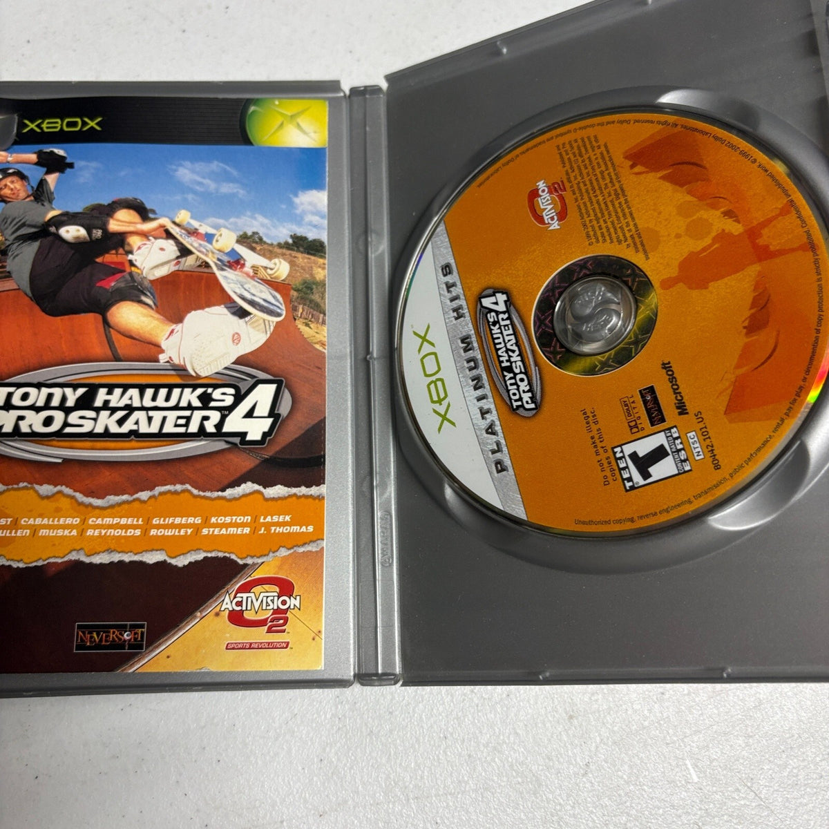 Tony Hawks Pro Skater 4 Original Microsoft Xbox Platinum Hits CIB Complete