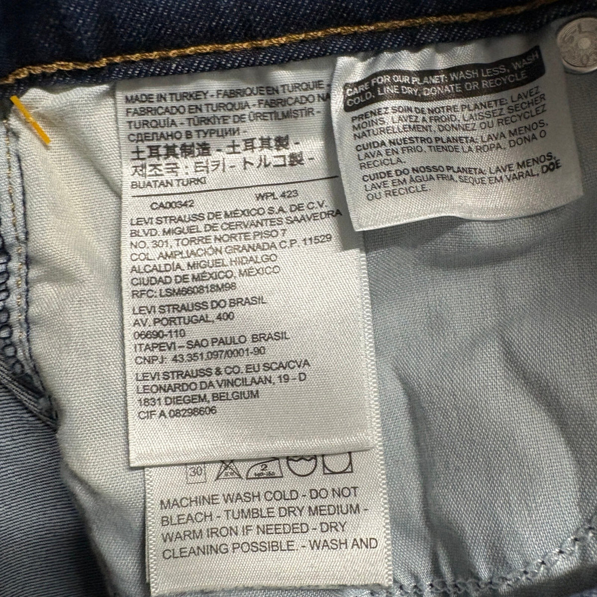 Levi's Premium Mile High Super Skinny Jeans Womens 31x30 Dark Wash Blue Denim