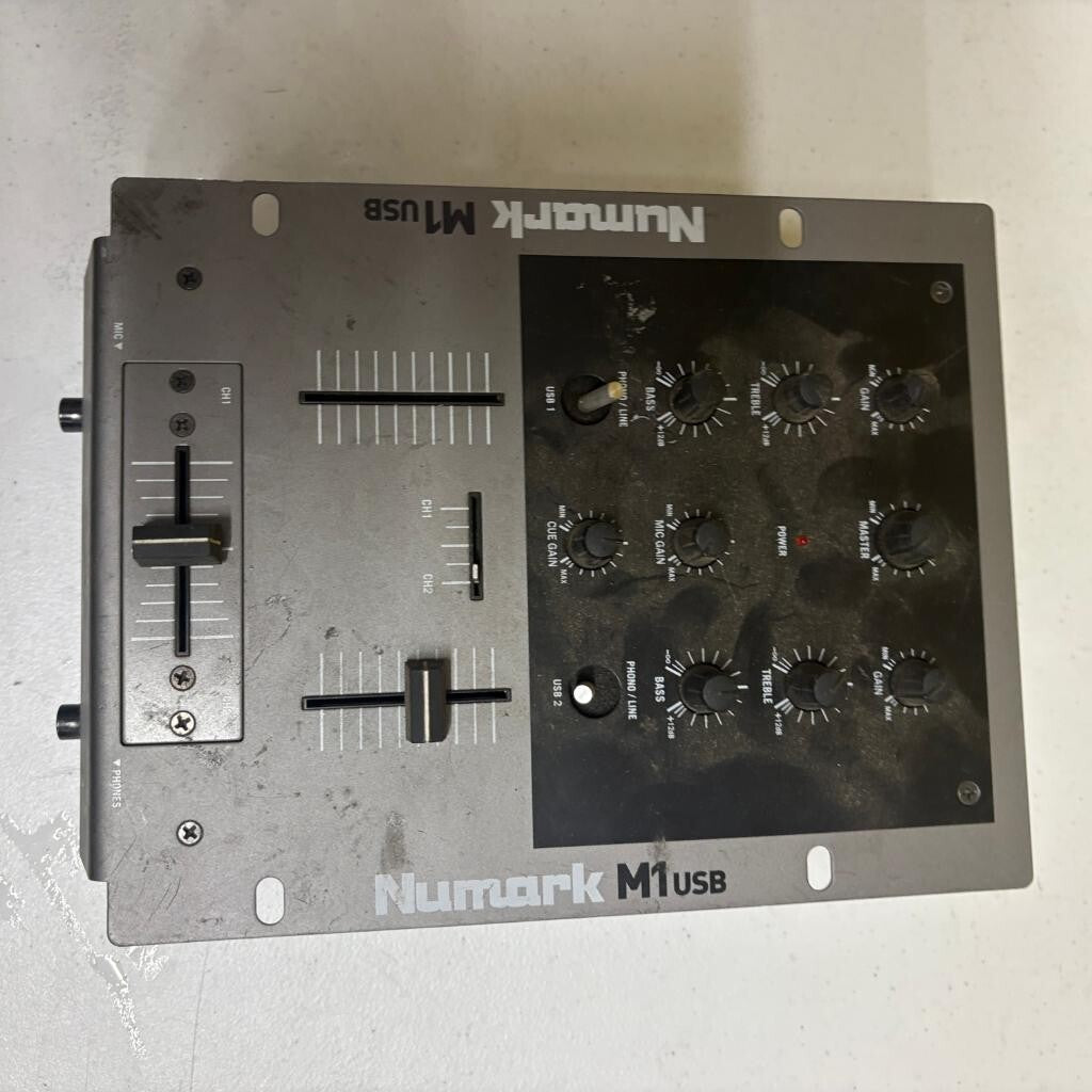 Numark M1USB 2-Channel DJ Mixer with USB Audio Interface Tabletop