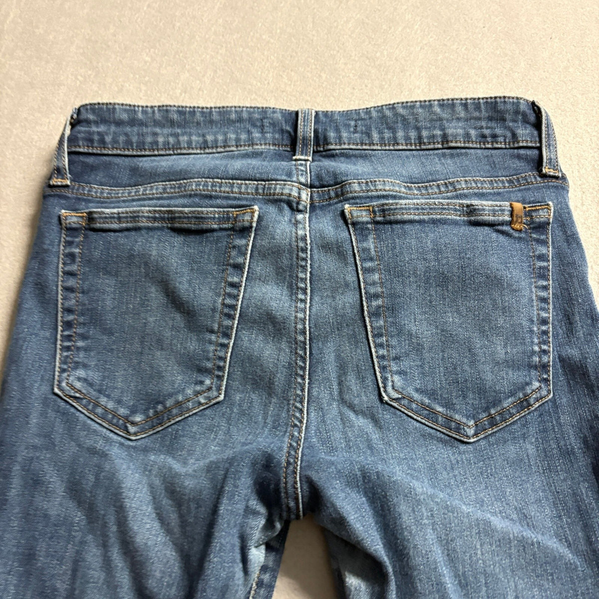 Joe's Jeans Skinny Ankle Womens Size 27 Distressed Raw Hem Blue Denim Stretch