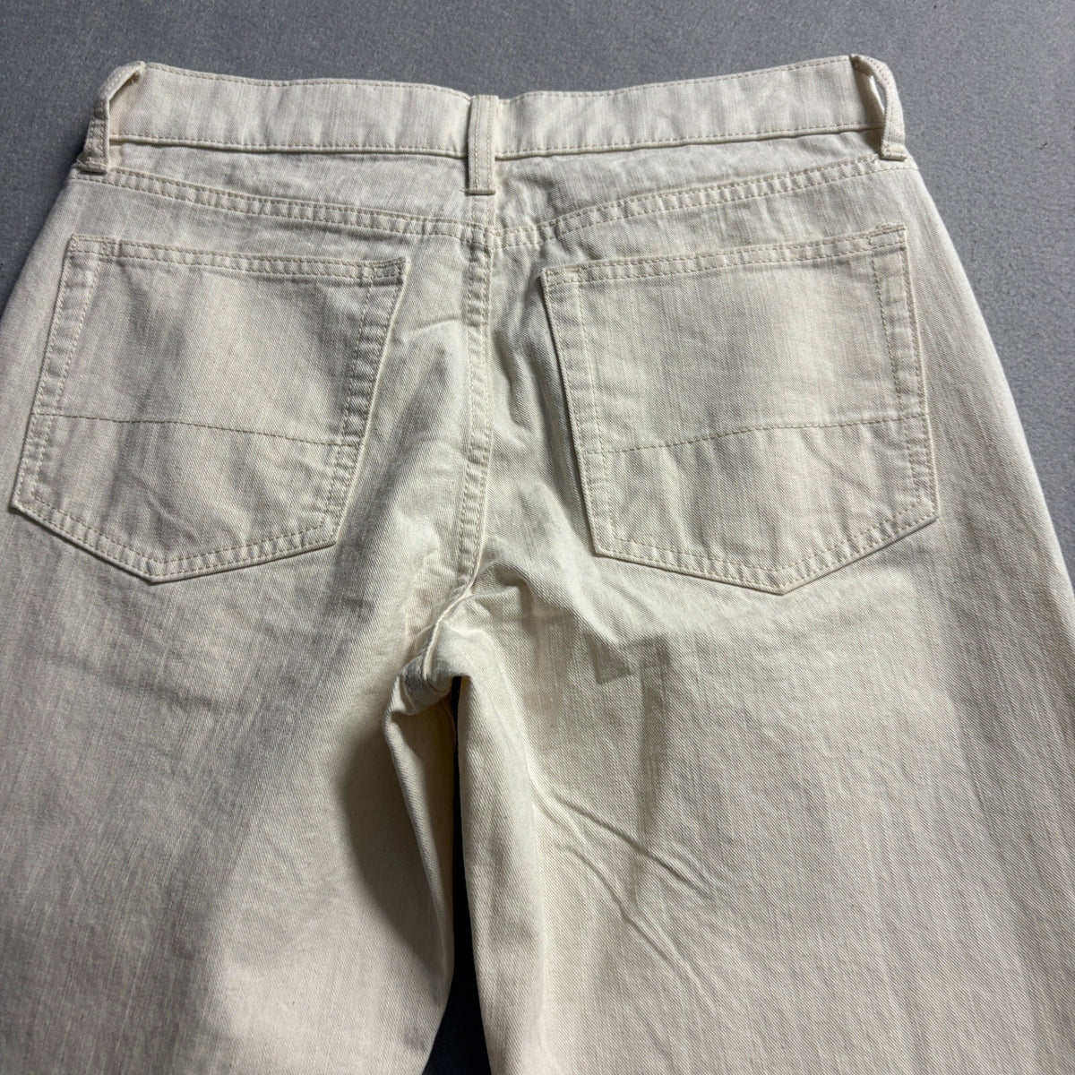 Free Assembly Modern Straight Jeans Womens 30x30 Ecru White 100% Cotton Denim