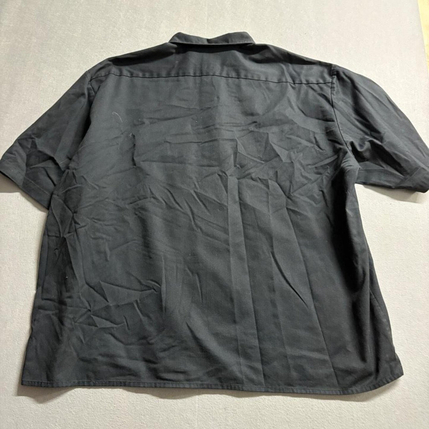Dickies Work Shirt Mens 4XL Black Short Sleeve Button Up Two Pocket Twill
